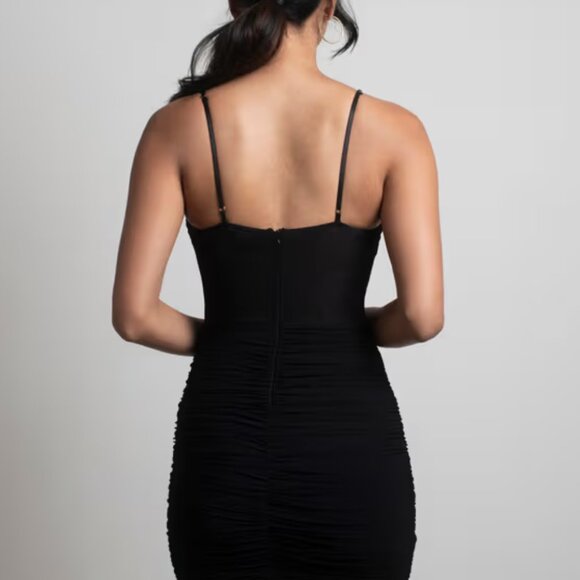 Blue Blush Black Mesh Corset Mini Dress - Picture 3 of 9